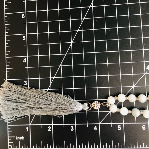 Vintage Natural Ombré Jade Tassel Necklace - Picture 6 of 17